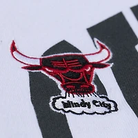Women's Mitchell & Ness  White Chicago Bulls Lightweight Block Letter Sweatshirt