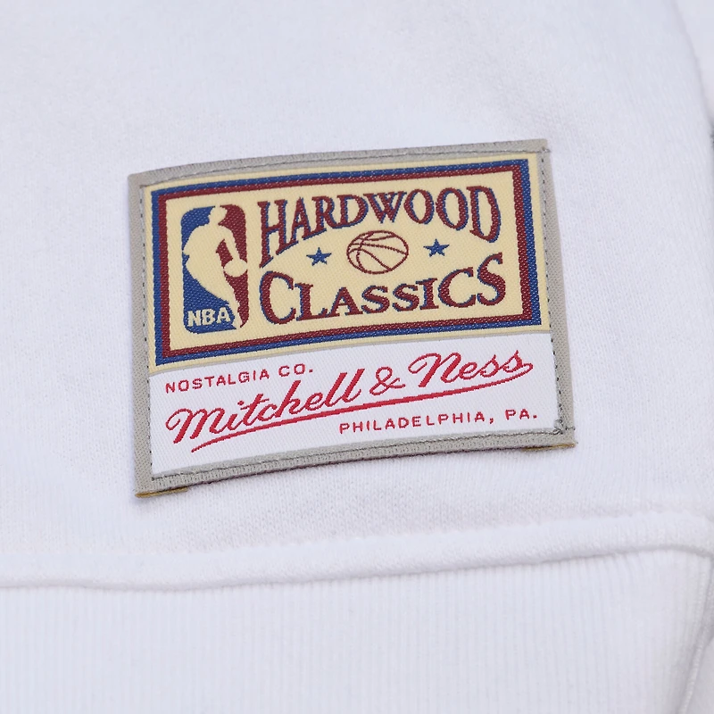 Women's Mitchell & Ness  White Chicago Bulls Lightweight Block Letter Sweatshirt