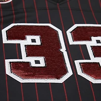 Women's Mitchell & Ness x DANNIJO Scottie Pippen Black Chicago Bulls Cropped Football Fashion Jersey