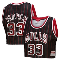 Maillot de basket-ball court Mitchell & Ness x DANNIJO Scottie Pippen noir pour femme des Chicago Bulls