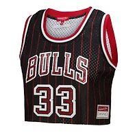 Maillot de basket-ball court Mitchell & Ness x DANNIJO Scottie Pippen noir pour femme des Chicago Bulls