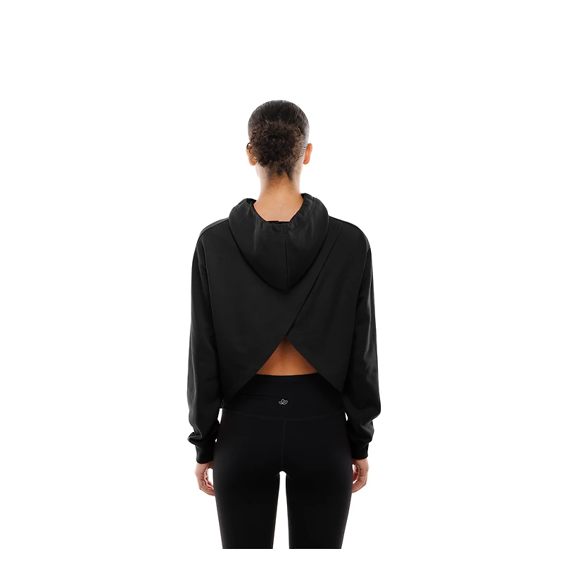 Women's New Era Black Chicago Bulls Glam Game Open Back Hoodie