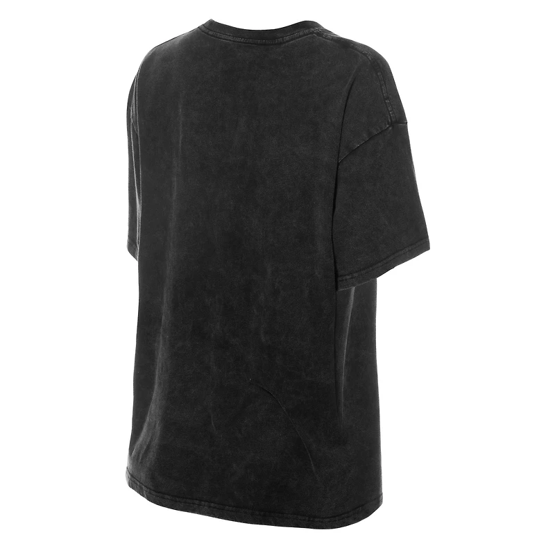 T-shirt oversize noir Chicago Bulls Throwback Mineral Wash pour femme de New Era