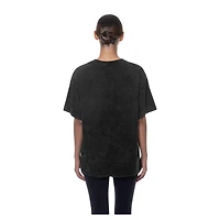 T-shirt oversize noir Chicago Bulls Throwback Mineral Wash pour femme de New Era