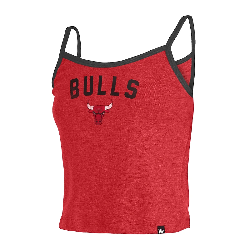 Débardeur à bretelles spaghetti rouges des Chicago Bulls New Era pour femme