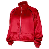 Veste zippée Nike Courtside Retro Fly Raglan pour femme des Chicago Bulls Red