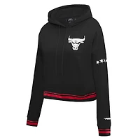 Sweat à capuche court Pro Standard noir Chicago Bulls 2023/24 City Edition pour femme