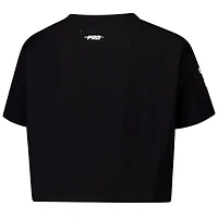 Women's Pro Standard Black Chicago Bulls Jewels Boxy Cropped T-Shirt