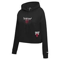 Sweat à capuche court pour femme Pro Standard Chicago Bulls Jewels noir