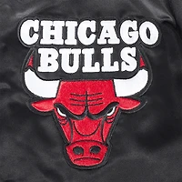 Veste Pro Standard noire à boutons-pression en satin et strass des Chicago Bulls pour femme