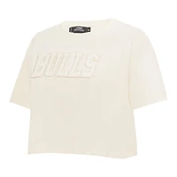 Women's Pro Standard  Cream Chicago Bulls Neutral Boxy Crop T-Shirt