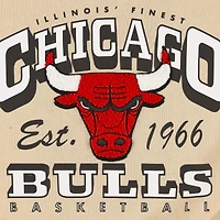 Sweat-shirt surdimensionné et confortable à col montant Qore Cream Chicago Bulls pour femmes