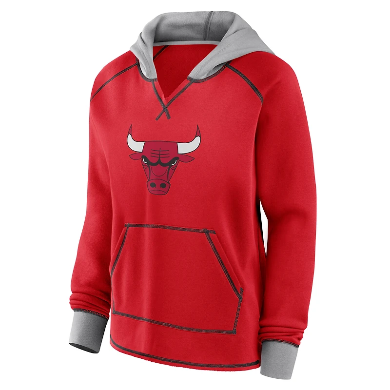 Sweat à capuche rouge Chicago Bulls Boom pour femme