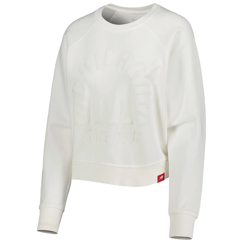 Chandail à enfiler raglan Sportiqe Chicago Bulls Ashlyn Brava pour femme, crème