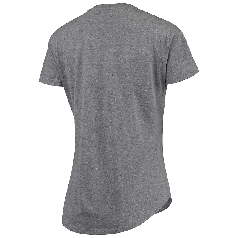 Women's Sportiqe Heathered Gray Chicago Bulls City Edition Phoebe Tri-Blend T-Shirt