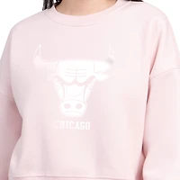 Sweat-shirt Starter rose clair pastel Chicago Bulls pour femme
