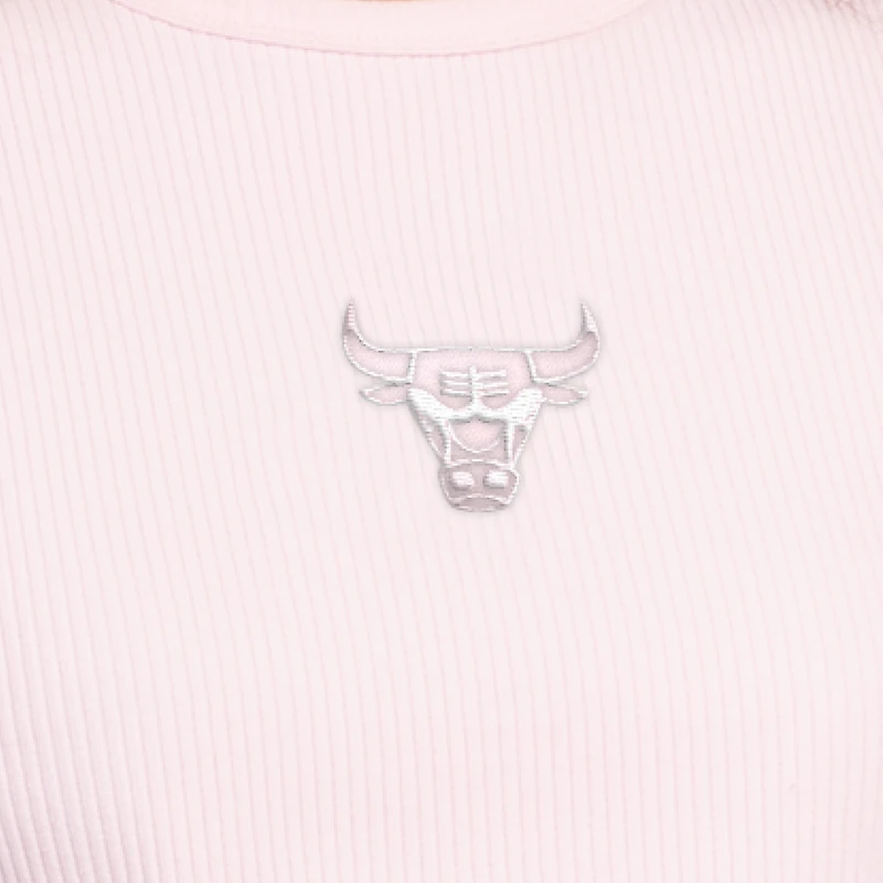 Débardeur côtelé rose pastel Chicago Bulls pour femme de la marque Starter