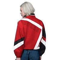 Veste zippée rouge/noire Starter pour femme des Chicago Bulls, 1er quart-temps