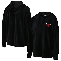 Sweat à capuche en velours End Line Chicago Bulls Touch noir pour femme