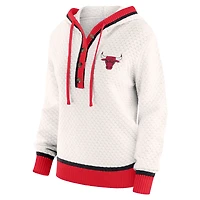 Women's WEAR by Erin Andrews White Chicago Bulls Plus Hoodie Sweater