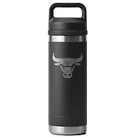 YETI Black Chicago Bulls 18oz. Rambler Chug Water Bottle