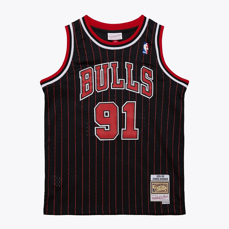 Maillot Swingman noir de Dennis Rodman pour enfant, Chicago Bulls, saison 1995/96