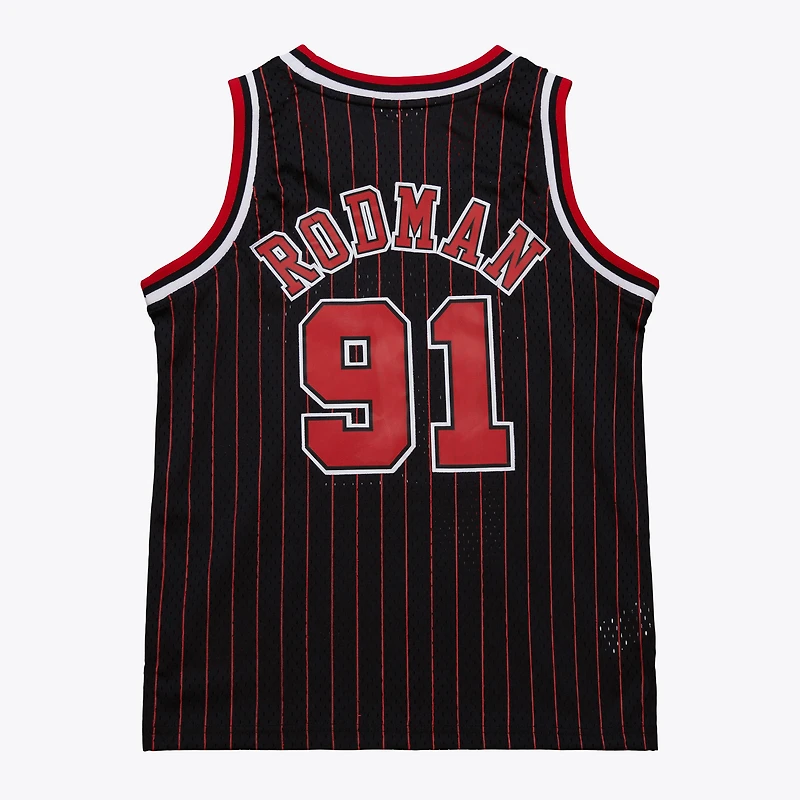 Maillot Swingman noir de Dennis Rodman pour enfant, Chicago Bulls, saison 1995/96