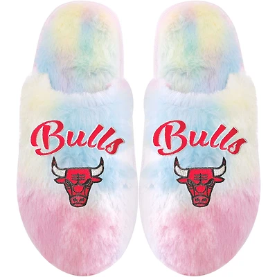 Chaussons FOCO Chicago Bulls Rainbow Script pour jeune