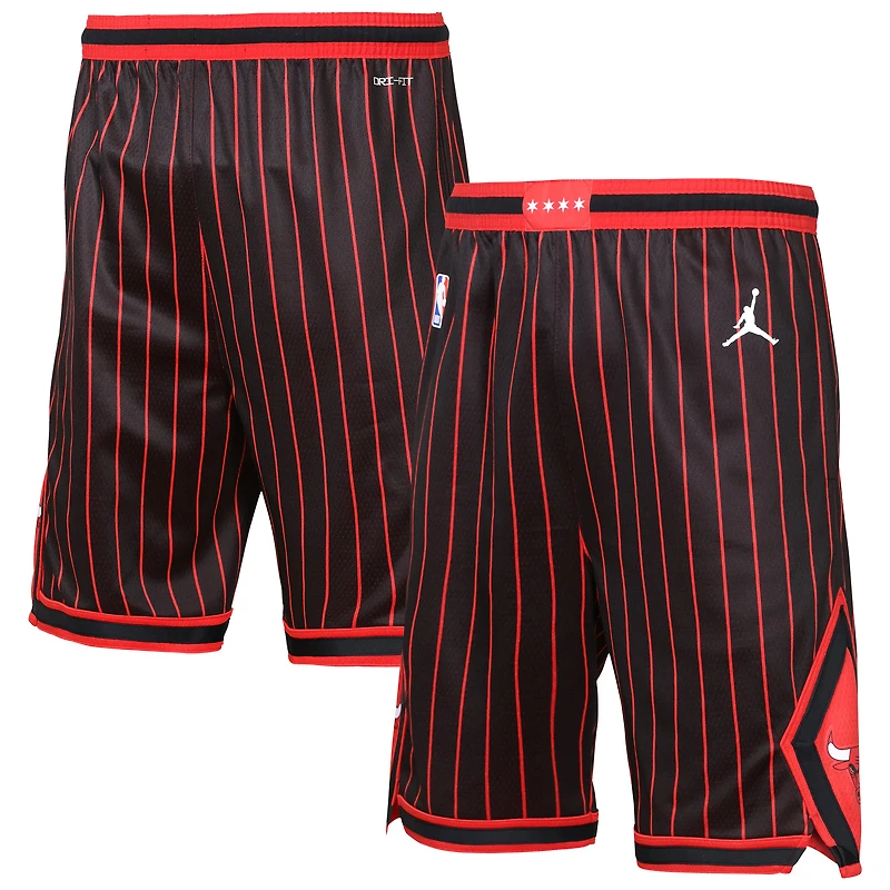 Short Swingman Jordan Brand noir Chicago Bulls Authentic Statement Edition pour jeunes