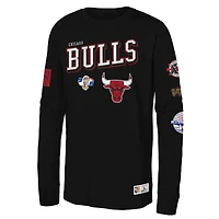 Youth Mitchell & Ness  Black Chicago Bulls Hardwood Classics Training Camp Long Sleeve T-Shirt