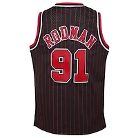 Jeunesse Mitchell & Ness Dennis Rodman Noir Chicago Bulls 1995/96 Hardwood Classics Swingman Maillot
