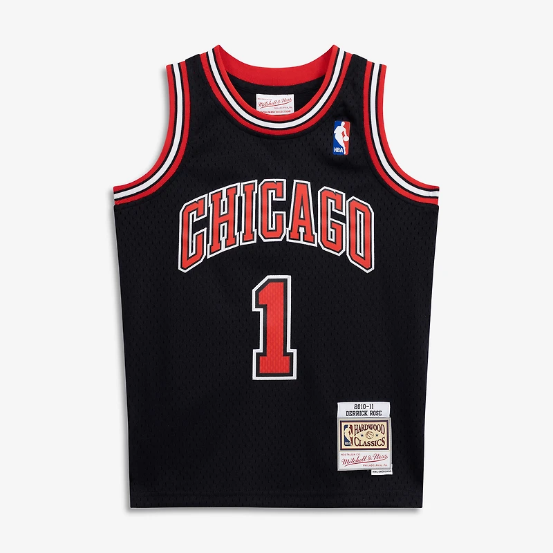 Maillot Swingman Mitchell & Ness Derrick Rose rouge Chicago Bulls 2008/09 Hardwood Classics pour enfant