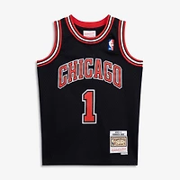 Maillot Swingman Mitchell & Ness Derrick Rose rouge Chicago Bulls 2008/09 Hardwood Classics pour enfant