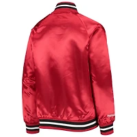 Mitchell & Ness Red Chicago Bulls Hardwood Classics Satin Raglan Full-Snap Jacket