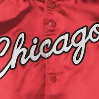 Mitchell & Ness Red Chicago Bulls Hardwood Classics Satin Raglan Full-Snap Jacket