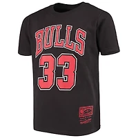 Youth Mitchell & Ness Scottie Pippen Black Chicago Bulls Hardwood Classics Name Number T-Shirt