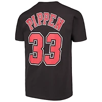 Youth Mitchell & Ness Scottie Pippen Black Chicago Bulls Hardwood Classics Name Number T-Shirt