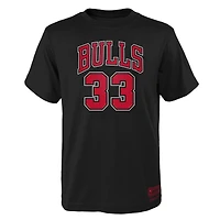 Youth Mitchell & Ness Scottie Pippen Black Chicago Bulls Hardwood Classics Name Number T-Shirt
