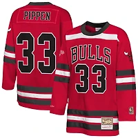 Youth Mitchell & Ness Scottie Pippen Red Chicago Bulls Maxxed Out 2.0 Fashion Hockey Jersey