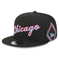 Casquette snapback New Era Chicago Bulls City Edition 2025/26 noire pour jeunes