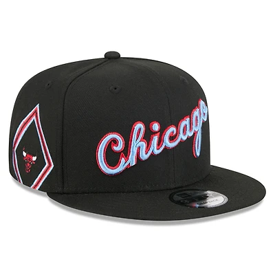Youth New Era Black Chicago Bulls 2025/26 City Edition 9FIFTY Snapback Hat
