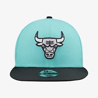 Youth New Era  Turquoise/Charcoal Chicago Bulls 9FIFTY Snapback Hat