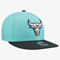 Youth New Era  Turquoise/Charcoal Chicago Bulls 9FIFTY Snapback Hat
