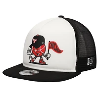 Youth New Era White/Black Chicago Bulls Court Sport Mascot 9FIFTY Snapback Hat