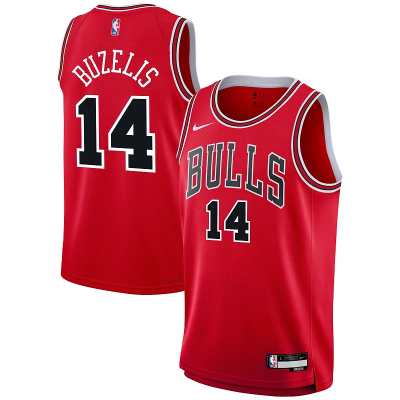Maillot Swingman Nike Matas Buzelis rouge Chicago Bulls pour enfant - Édition Icon
