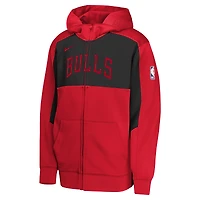 Youth Nike Red/Black Chicago Bulls Authentic On-Court Showtime Performance Full-Zip Hoodie