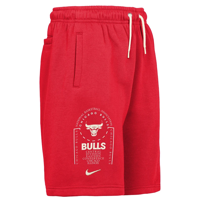 Short en molleton Nike Courtside Club pour jeunes des Red Chicago Bulls