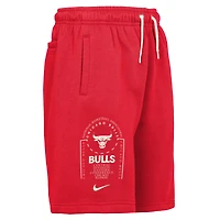 Short en molleton Nike Courtside Club pour jeunes des Red Chicago Bulls