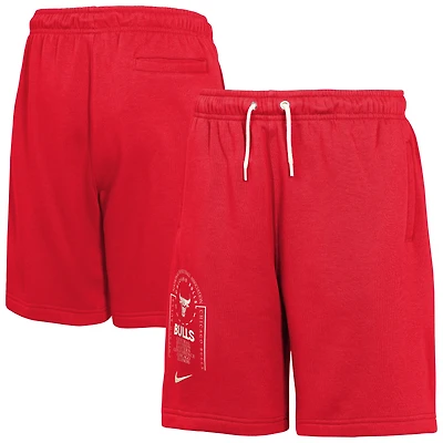 Short en molleton Nike Courtside Club pour jeunes des Red Chicago Bulls