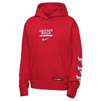Youth Nike Red Chicago Bulls Courtside Club Premiere Hoodie